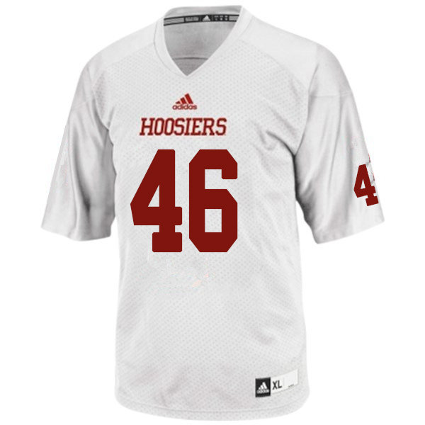 Men #46 Aaron Casey Indiana Hoosiers College Football Jerseys Sale-White